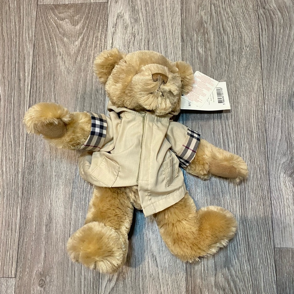 Burberry Fragrances 2007 Teddy Bear with Check Coat 12” Plush Brown